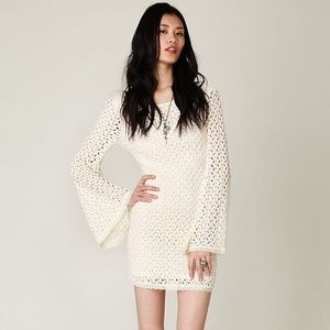 Free People crochet bell sleeve dress